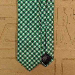 Express Checked Tie - Green/Blue/White